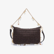 Urban Expressions Seasonal Seashell Evening Bag in Chocolate Straw
