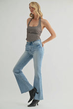 Just Black Denim Mid Rise Light Wash Straight Bootcut Jean