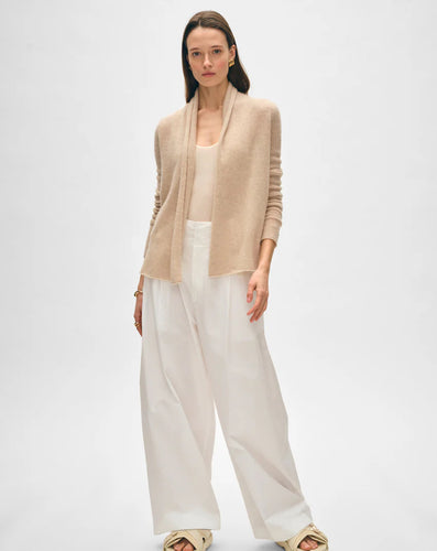 White + Warren Cashmere Sand Cardigan