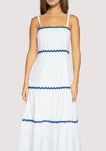 Lost + Wonder Luciana Maxi Dress in White/Navy