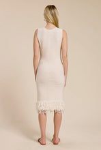 Flat White Beach Embroidered Dress in Cream