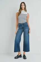 Just Black Denim Dark Wash Wide Leg Scissor Cut Jean