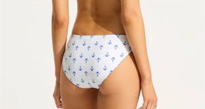 Seafolly Ahoy Anchor Print Bralette Reversible Bottom Bikini