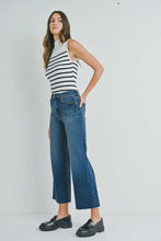 Just Black Denim Dark Wash Wide Leg Scissor Cut Jean
