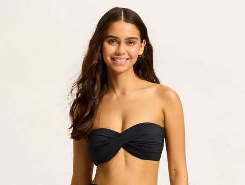 Seafolly Black Bandeau Twist Bikini