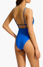 Seafolly Blue V Neck One Piece