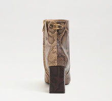 Sam Edelman Saige Ankle Boot in Brown Snake Print Leather