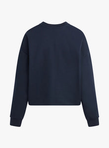 Favorite Daughter Cropped Navy Collegiate Sweatshirt