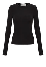Nude Lucy Black Organic Cotton Rib LS Tee