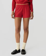 Guest In Residence Cashmere Blend Runner Short in Scarlet