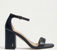 Sam Edelman Daniella Black Heel Sandal in Black Leather