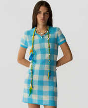 Guest In Residence Gingham Polo Dress in Swimming Pool