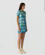 Guest In Residence Gingham Polo Dress in Swimming Pool