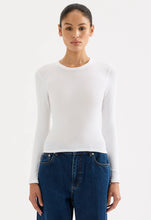 Nude Lucy White Organic Cotton Rib LS Tee