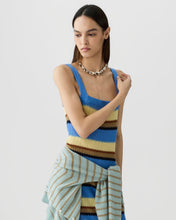 Guest In Residence Palazzo Dress in Delft Blue Combo