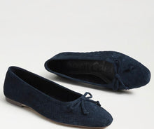Sam Edelman Ruthie Woven Ballet Flat in Oasis Navy Suede