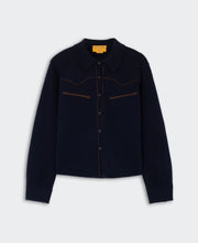 Guest In Residence Cashmere Cropped Western Shirt