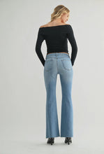 Just Black Denim Medium Wash Mid Rise Straight Bootcut Jean