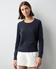 White + Warren Cashmere Classic Crewneck Deep Navy