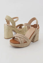 Raffia Chunky Platform Sandal