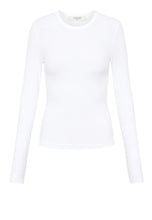 Nude Lucy White Organic Cotton Rib LS Tee