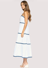 Lost + Wonder Luciana Maxi Dress in White/Navy
