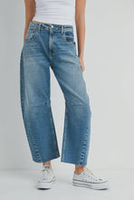 Just Black Denim Medium Wash Barrel Seam Jean