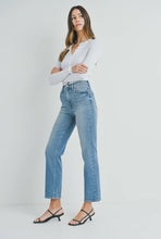 Just Black Denim High Rise Medium Wash Crop Straight