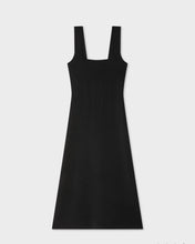 White + Warren Black Paperfine Midi Dress