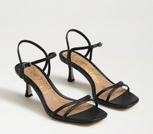 Sam Edelman Presley Strappy Kitten Heel Sandal in Black Leather