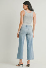 Just Black Denim Light Wash Mid Rise Slim Wide Leg