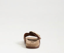 Sam Edelman Darla Multi Buckle Slide Sandal in Bleached Beechwood Faux Raffia