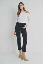 Just Black Denim Crop Flare Black Jean