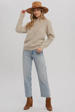 Bluivy Oatmeal Open Stitch Detail Sweater