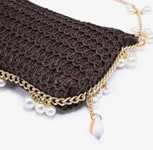 Urban Expressions Seasonal Seashell Evening Bag in Chocolate Straw