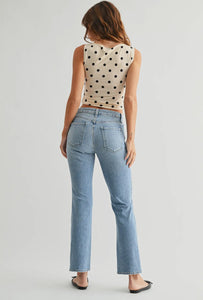 Just Black Denim Light Wash Slimmed Cropped Bootcut