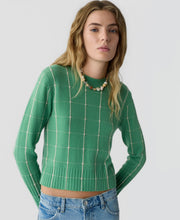 Guest In Residence Cashmere Shrunken Checker Crew in Highland/Sandstone