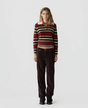 Guest In Residence Cashmere Grizzly Cropped Rugby in Carmine Combo