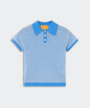Guest In Residence Pique Shrunken Polo in Sail Blue