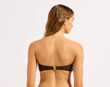 Seafolly Palermo Ring Front Bandeau Top Hipster Pant Bikini in Sepia