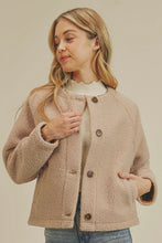 Paper Crane Beige Sherpa Button Down Jacket