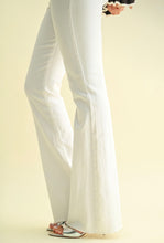 Just Black Denim High Rise Scissor Cut Flare Jean in White