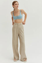 Crescent Pleat Front Oatmeal Trouser