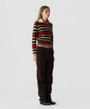 Guest In Residence Cashmere Grizzly Cropped Rugby in Carmine Combo