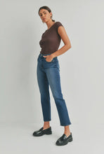 Just Black Denim High Rise Dark Wash Crop Straight