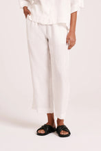 Nude Lucy White Lounge Linen Crop Pant