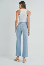 Just Black Denim Light Wash Slim Palazzo Scissor Cut Jean