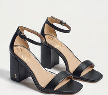Sam Edelman Daniella Black Heel Sandal in Black Leather