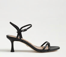 Sam Edelman Presley Strappy Kitten Heel Sandal in Black Leather