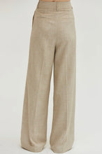 Crescent Pleat Front Oatmeal Trouser